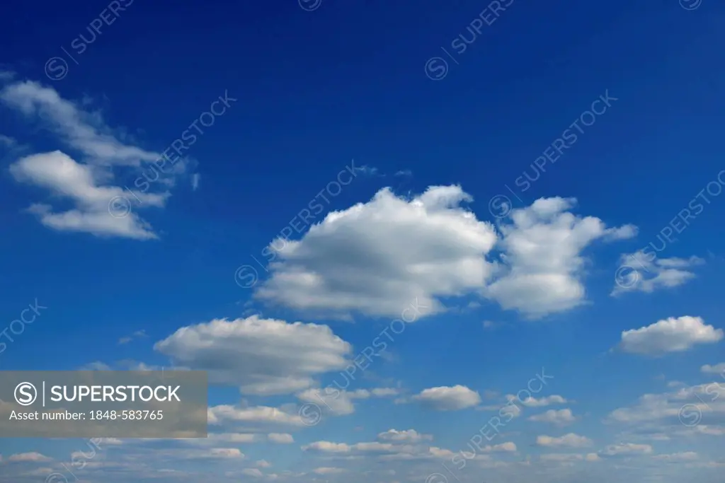 Blue sky with cumulus clouds