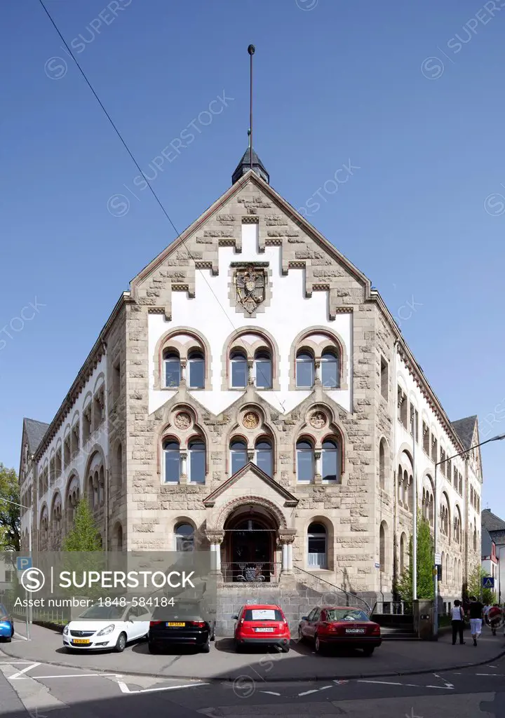 Land registry office, Trier, Rhineland-Palatinate, Germany, Europe, PublicGround