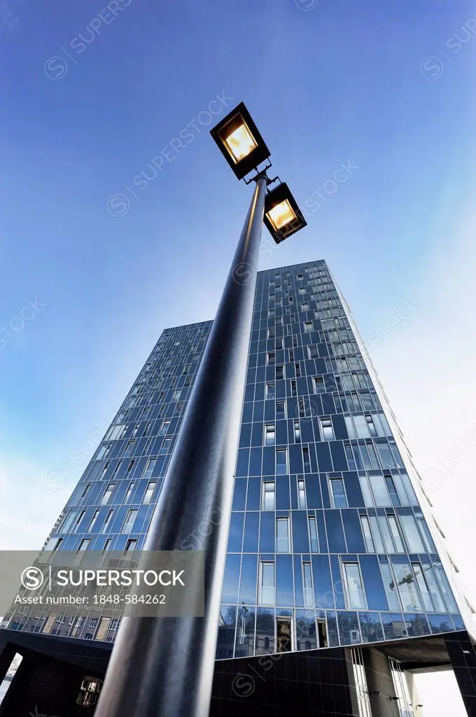 Kristall residential tower on Grosse Elbstrasse street, Altona, Hamburg, Germany, Europe
