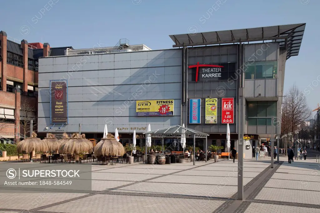 Theaterkarree building on Theaterplatz square, Hagen, Ruhr area, North Rhine-Westphalia, Germany, Europe, PublicGround