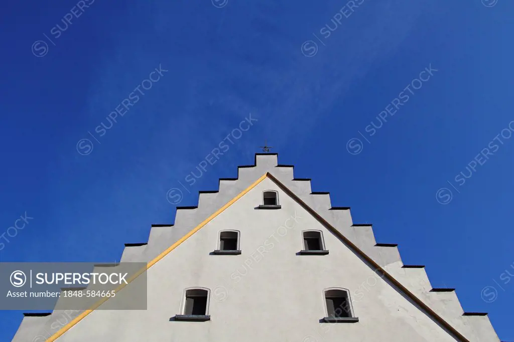 Gable view, facade, Biberach an der Riss, Upper Swabia, Baden-Wuerttemberg, Germany, Europe