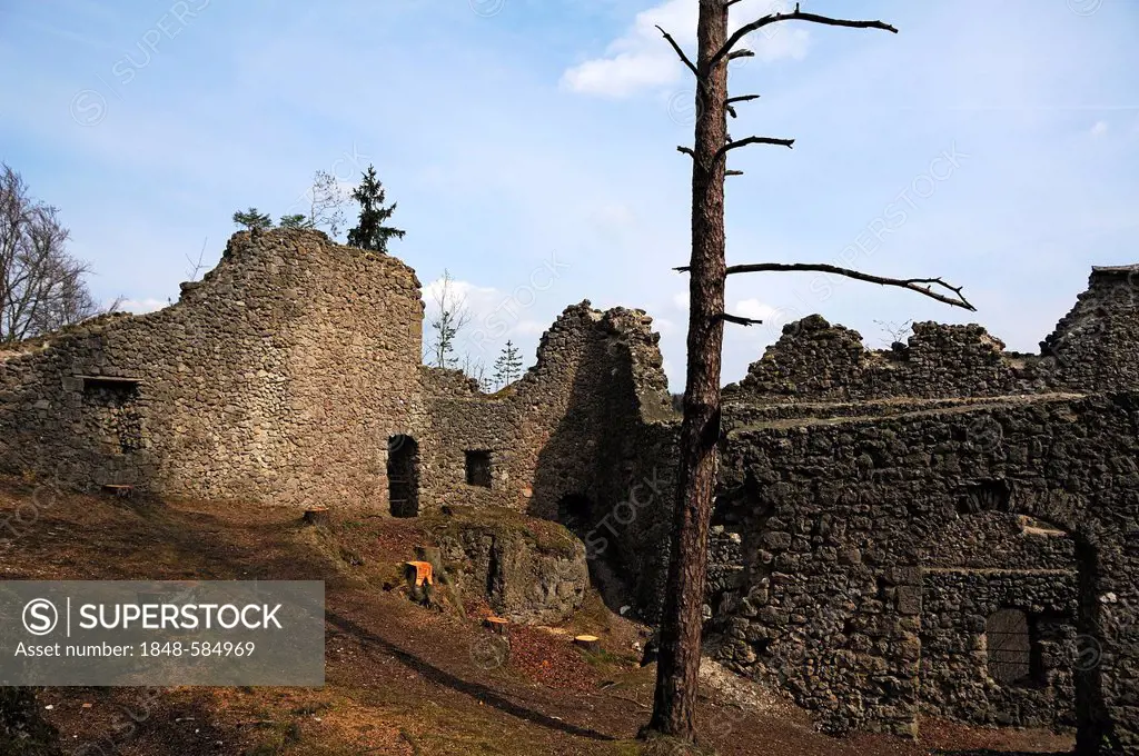 Wildenfels castle ruins, 13th Century, Wildenfels, Upper Franconia, Bavaria, Germany, Europe