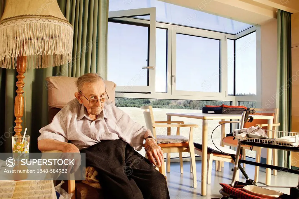 Man in a nursing home, Austria, Europe