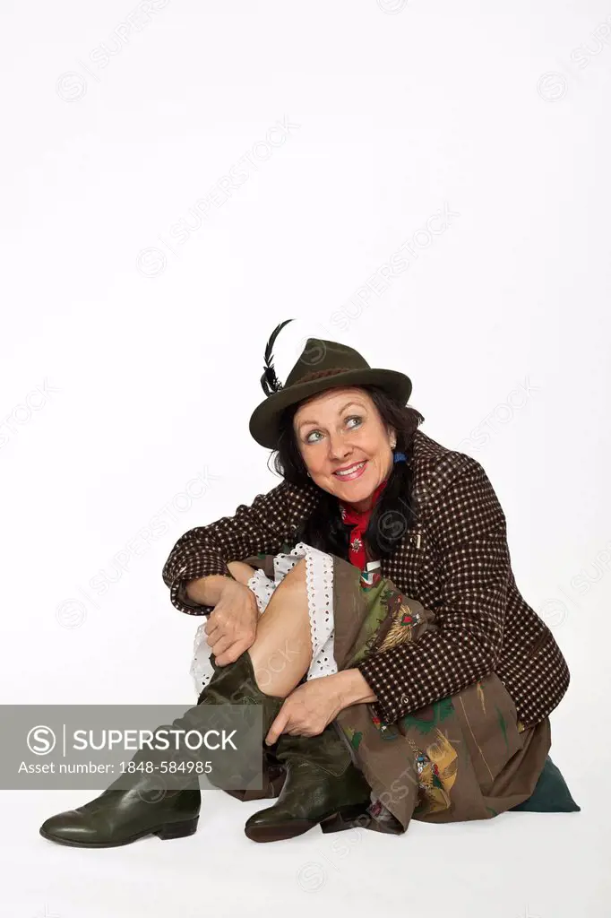 Woman wearing traditional Austrian dress