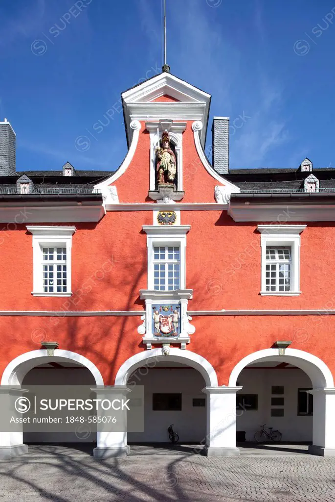 Soest town hall, baroque west wing, Soest, North Rhine-Westphalia, Germany, Europe, PublicGround