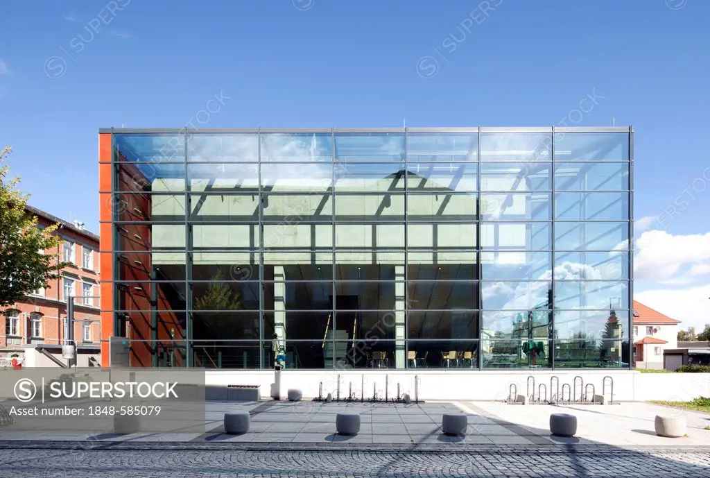 Technical University of Ilmenau, Roentgen Building with an experimental auditorium and a cafeteria, Ilmenau, Thuringia, Germany, Europe, PublicGround