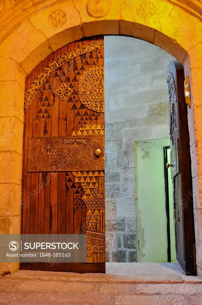 Open door, Old City of Jerusalem, Israel, Middle East, Southwest Asia