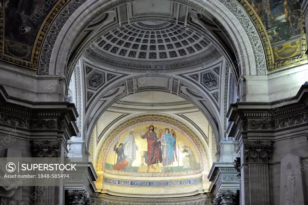 Interior, National Hall of Fame Panthéon, Montagne Sainte-Genevieve, Paris, France, Europe