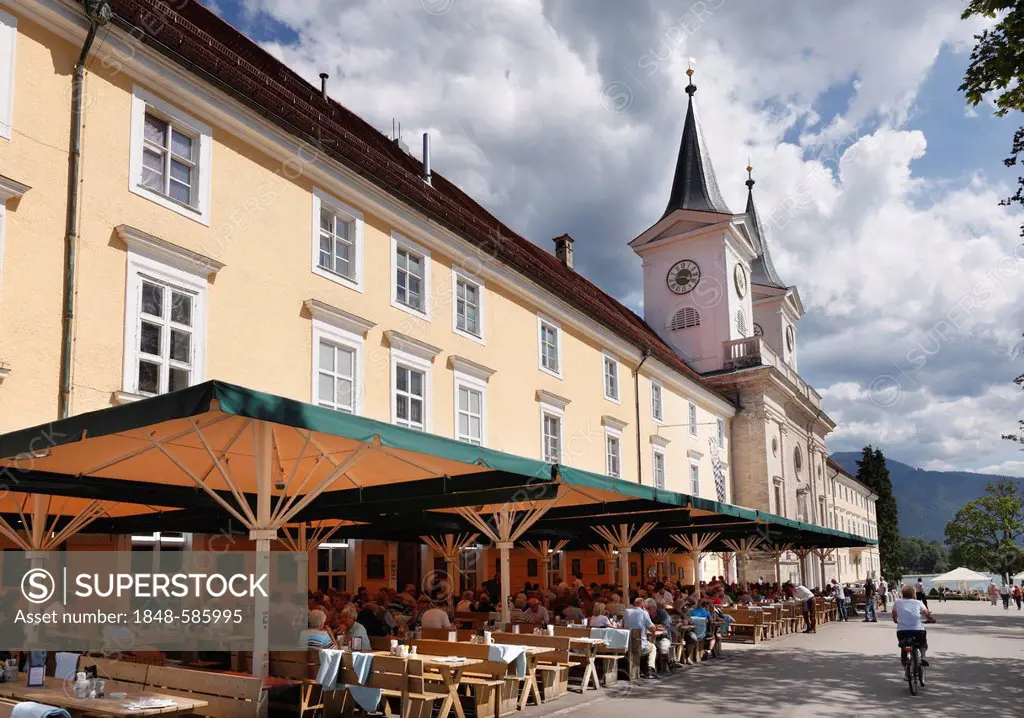 Braeustueberl restaurant, Tegernsee, Tegernsee Valley, Upper Bavaria, Bavaria, Germany, Europe, PublicGround