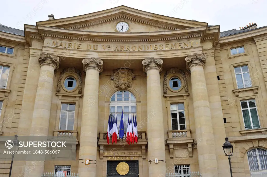 Mayor's office of the 5th Arrondissement, Montagne Sainte-Genevieve, Paris, France, Europe, PublicGround