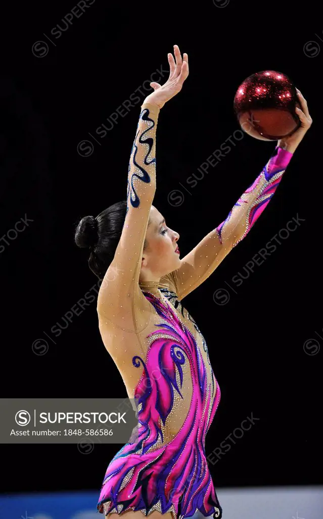 Nieta Rivkin, ISR, with a ball, Rhythmic Gymnastics Grand-Prix Thiais 2011, 9-10.04.2011, Paris, France, Europe