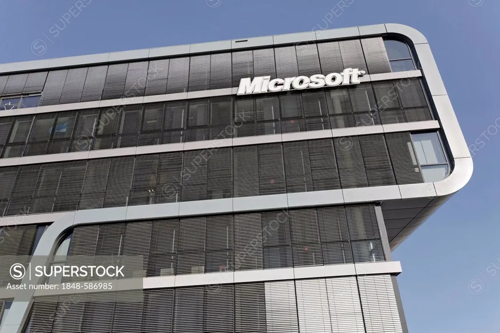 Microsoft building in the Rheinauhafen district, Cologne, North Rhine-Westphalia, Germany, Europe