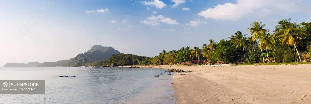 Palm beach, Golden Pearl Beach, Ko Jum or Koh Pu island, Krabi, Thailand, Southeast Asia