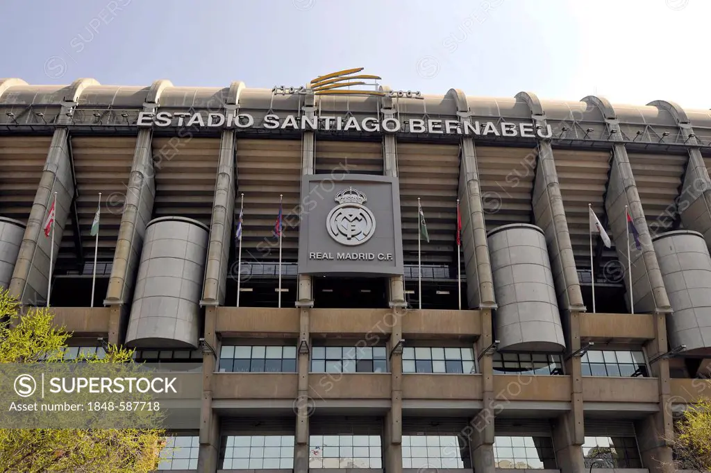 Estadio Santiago Bernabeu stadium, football venue of Real Madrid, Chamartin district, Madrid, Spain, Europe