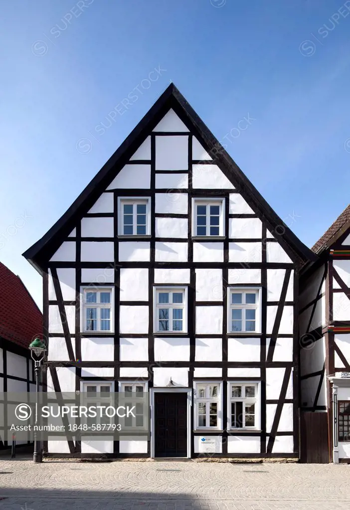 Half-timbered house, Soest, North Rhine-Westphalia, Germany, Europe, PublicGround