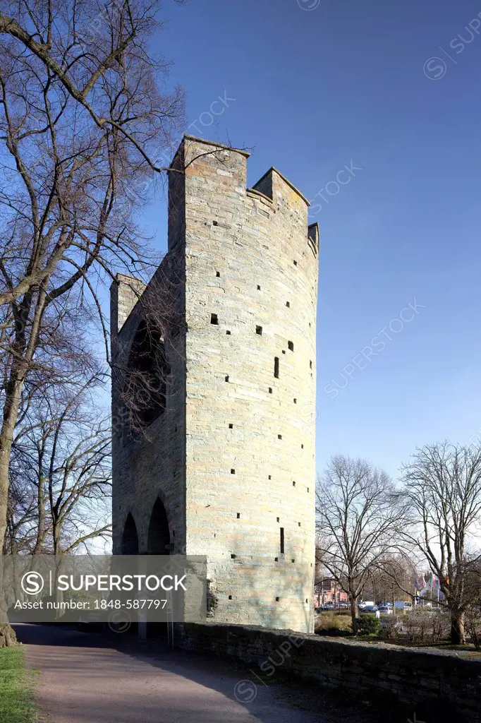 Kattenturm tower, medieval city walls, Soest, North Rhine-Westphalia, Germany, Europe, PublicGround