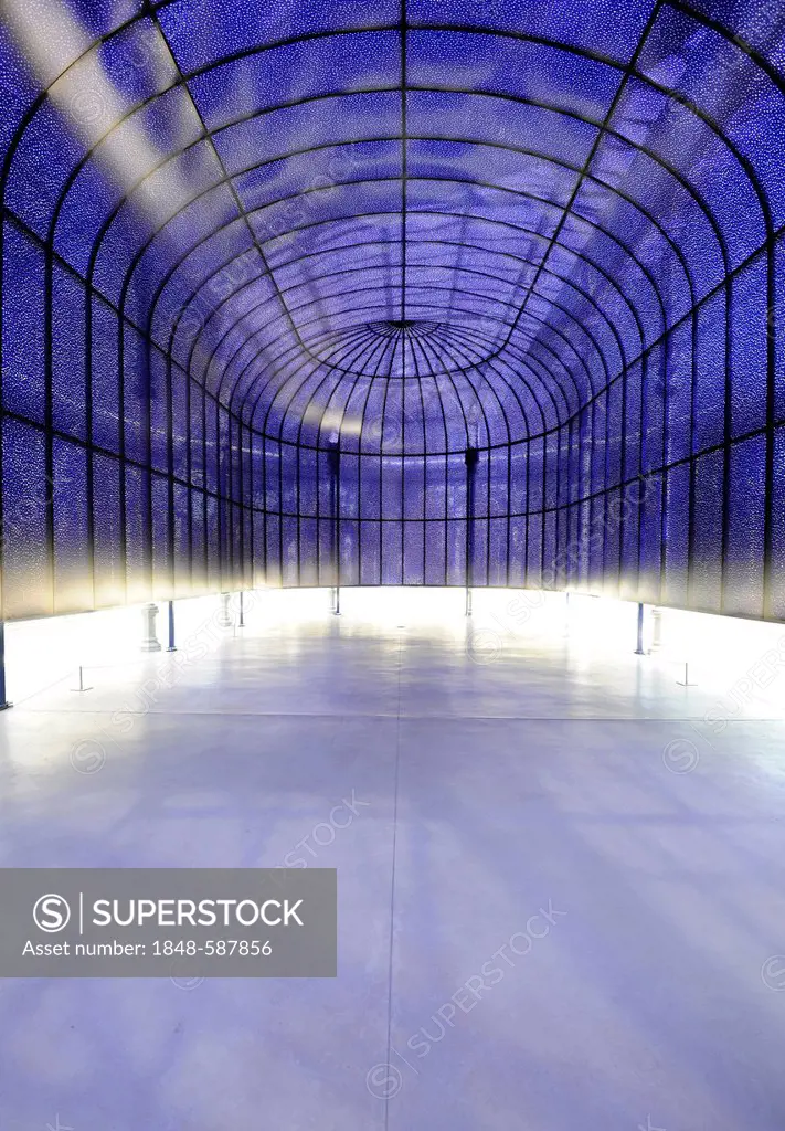 The Sky Inside installation, Written On Celestial Bodies, by Soledad Sevilla, Palacio de Cristal, Crystal Palace, glass pavilion by Ricardo Velázquez ...
