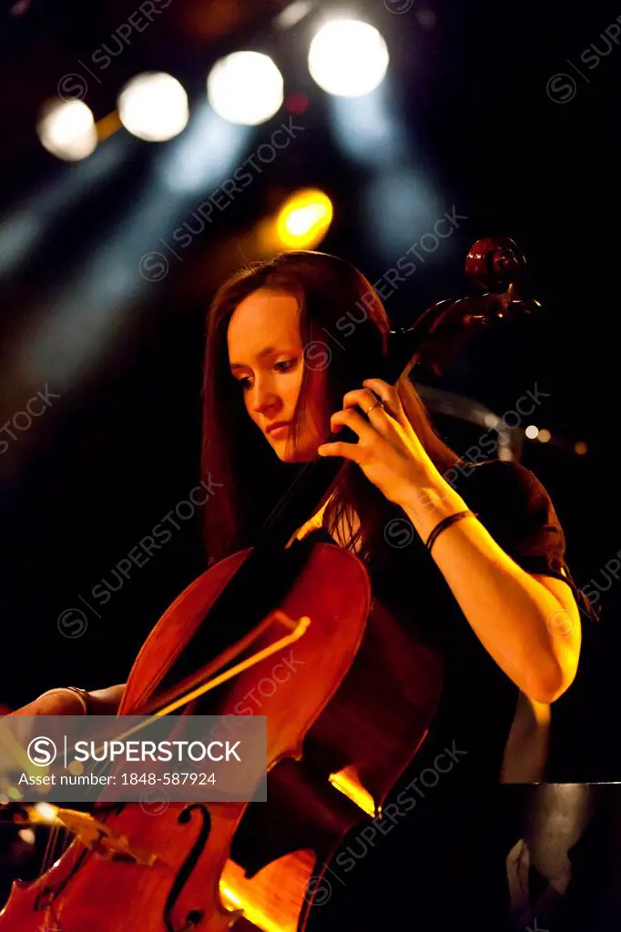 Alexandra Werner of the Swiss band 4th Time Around playing live at the Schueuer, Lucerne, Switzerland, Europe