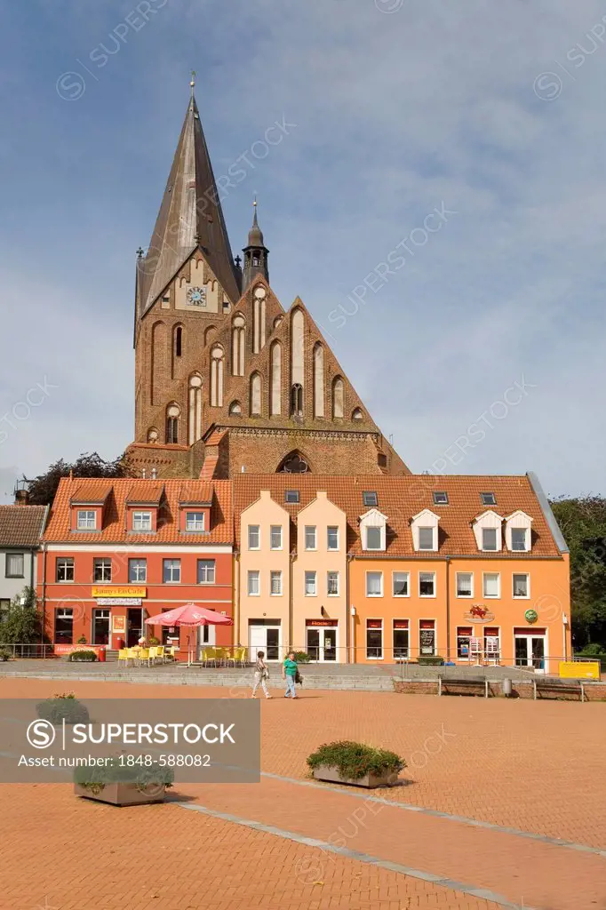 St Marien, St Mary's Church, market square, Vinetastadt Barth, Zingst, Mecklenburg-Western Pomerania, Germany, Europe