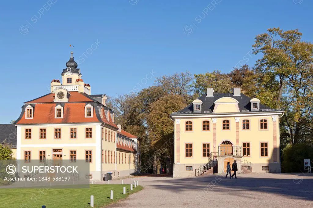 Estate buildings, Schloss Belvedere Castle, Weimar, Thuringia, Germany, Europe, PublicGround
