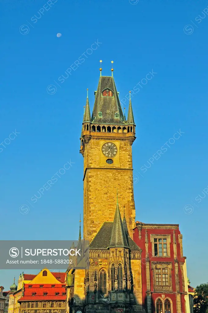 Old Town Hall, historic district of Prague, Bohemia, Czech Republic, Europe, PublicGround