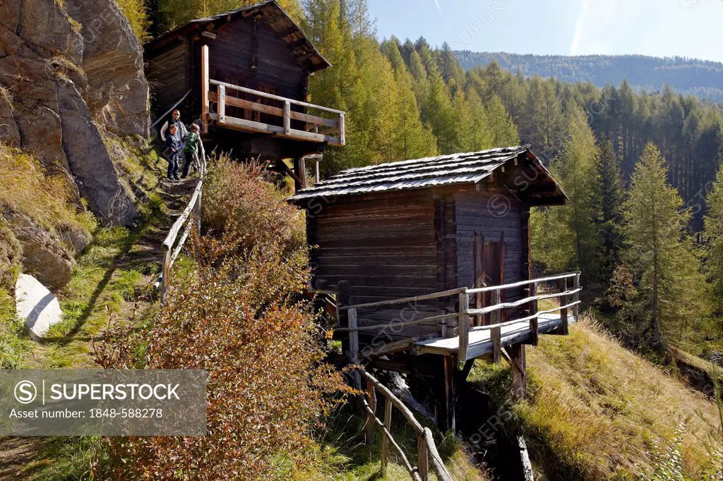 Apriacher Stockmuehlen floor mills, Moelltal valley, Carinthia, Austria, Europe