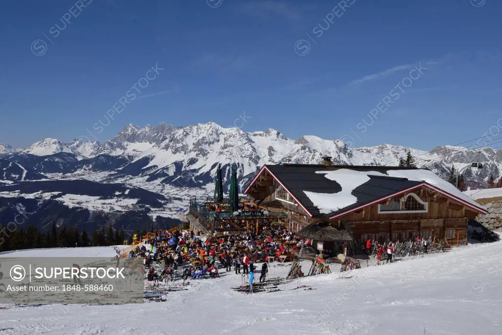 Schafalm alp, Schladming, skiing, host city of the Alpine World Skiing Championships in 2013, Styria, Austria, Europe