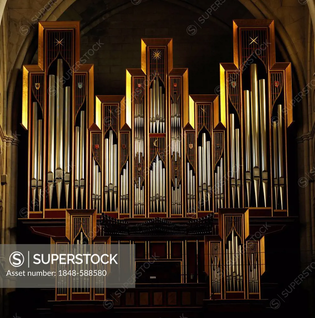 Grenzing organ, interior view, Almudena Cathedral, Santa María la Real de La Almudena Cathedral, Madrid, Spain, Europe