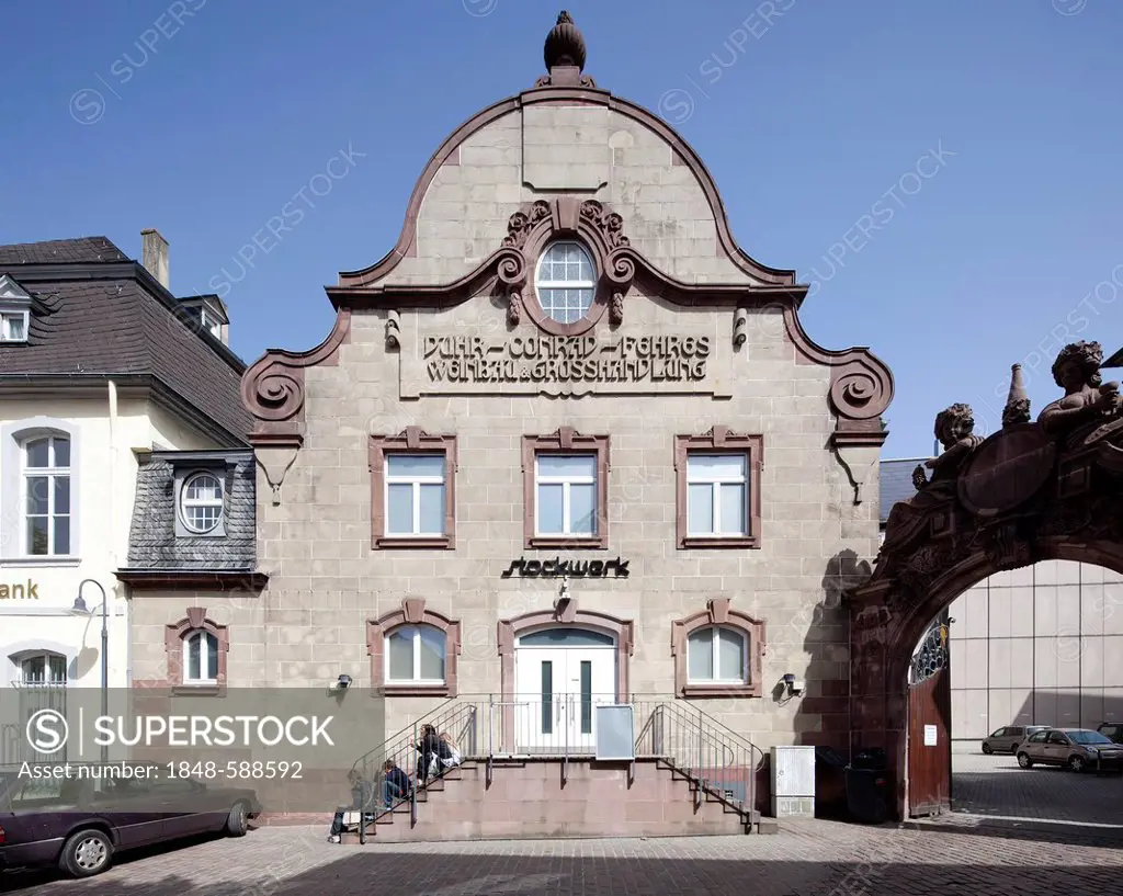 Commercial building on Stockplatz square, former wine wholesaler, Art Nouveau, Trier, Rhineland-Palatinate, Germany, Europe, PublicGround