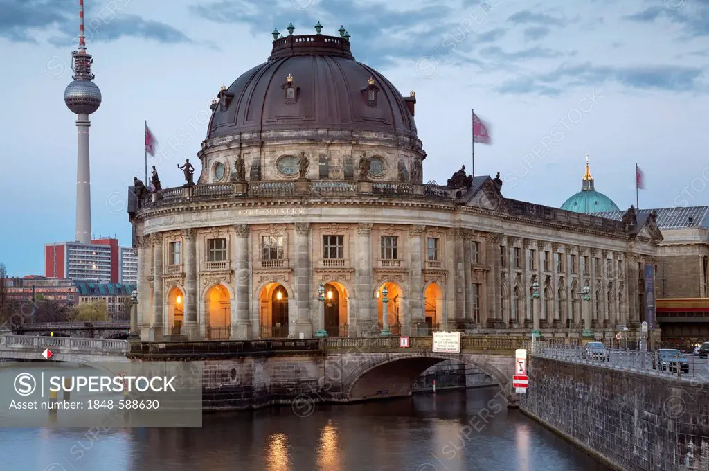 Bode Museum and Fernsehturm TV tower, Berlin, Germany, Europe