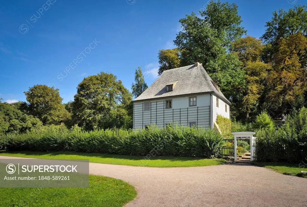 Johann Wolfgang von Goethe's garden house in Weimar, Thuringia, Germany, Europe