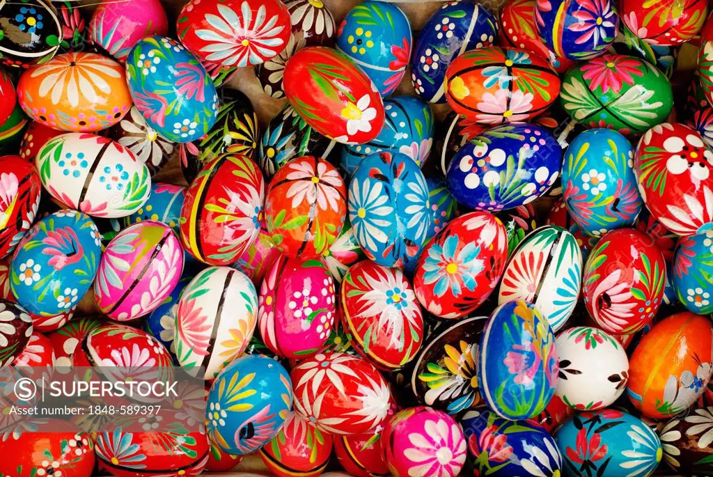 Artistically painted Easter eggs