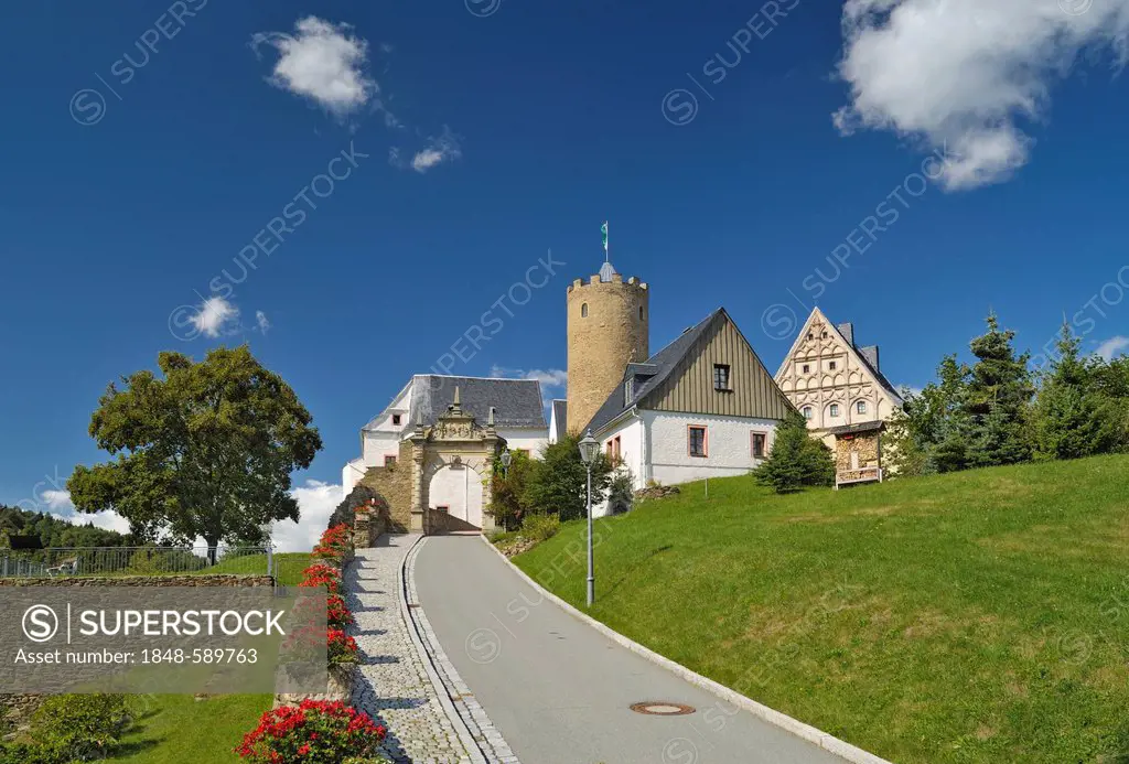 Burg Scharfenstein castle, Saxony, Germany, Europe
