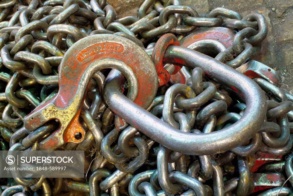 Iron chains, hook