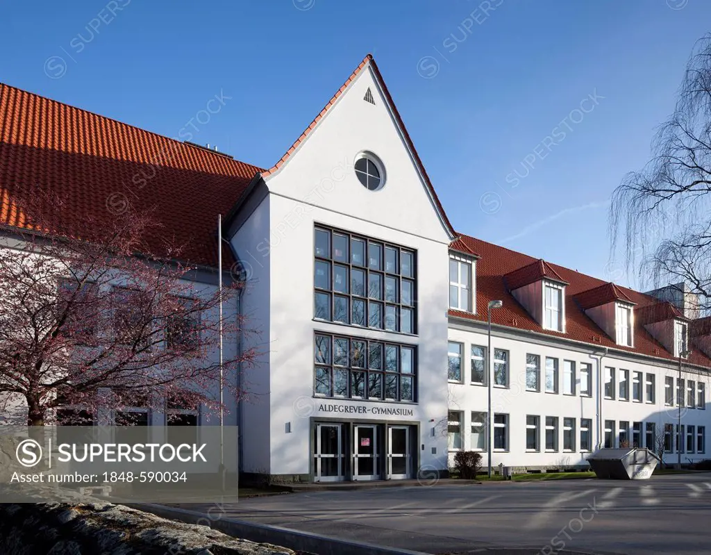 Aldegrever-Gymnasium grammar school, Soest, North Rhine-Westphalia, Germany, Europe, PublicGround