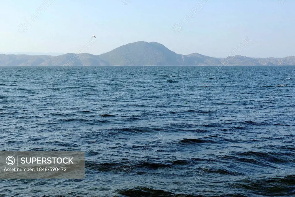 Bafa Goelue, Lake Bafa, also called Çamiçi Goelue, lake on the west coast of Turkey, Mugla Province, Mugla, Aydin, South Aegean coast, southwest Turke...