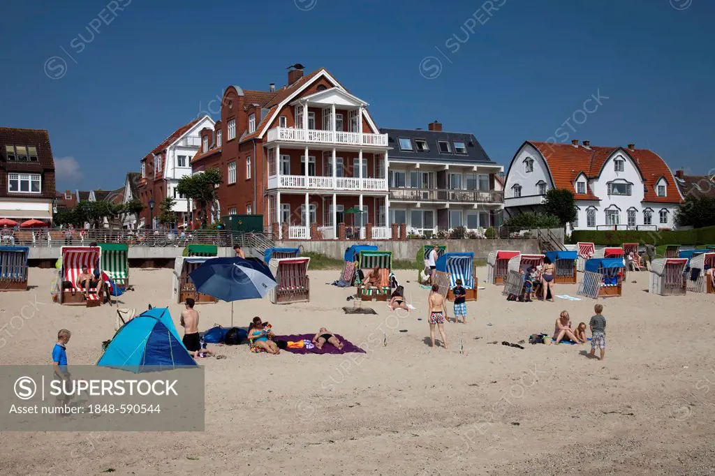 Beach, Wyk auf Foehr, Foehr island, North Sea, North Frisia, Schleswig-Holstein, Germany, Europe