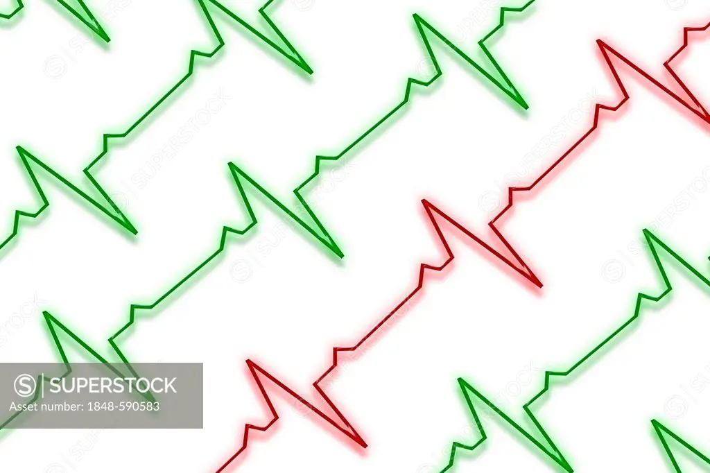 Heartbeat pattern, scientific illustration