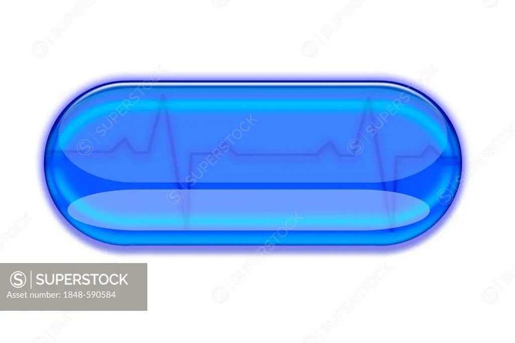 Medication for the heart, scientific illustration