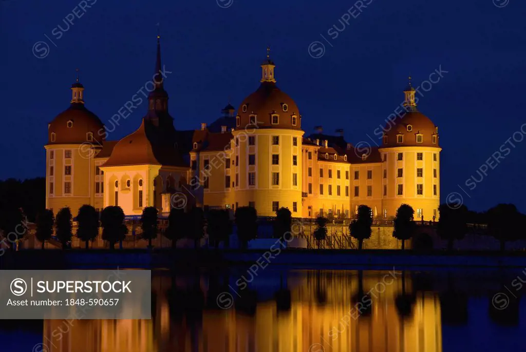 Schloss Moritzburg castle near Dresden, Saxony, Germany, Europe