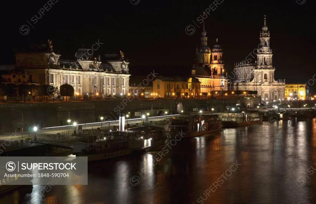 Dresden historic town centre, Dresden, Saxony, Germany, Europe