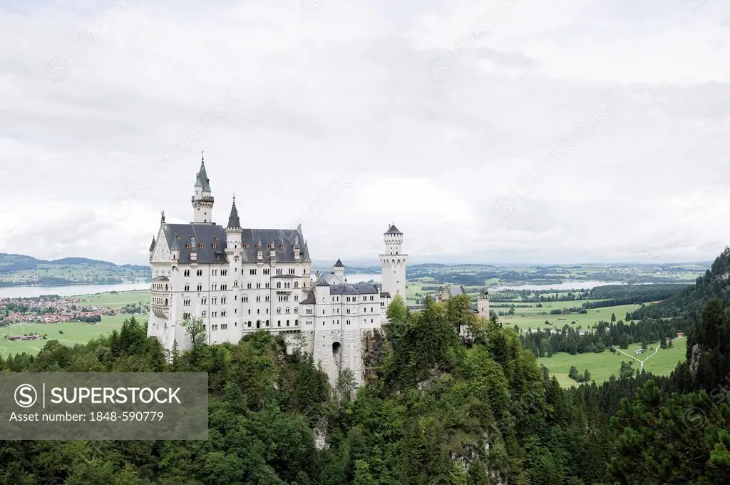 Schloss Neuschwanstein Castle, Fuessen, Allgaeu, Bavaria, Germany, Europe