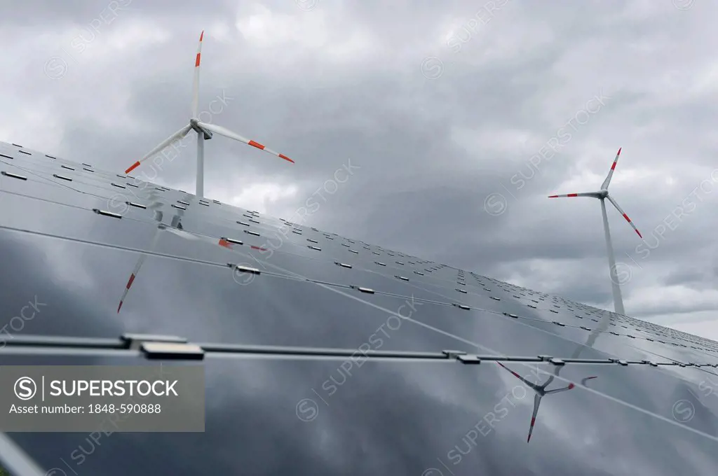 Photovoltaic system and wind turbines