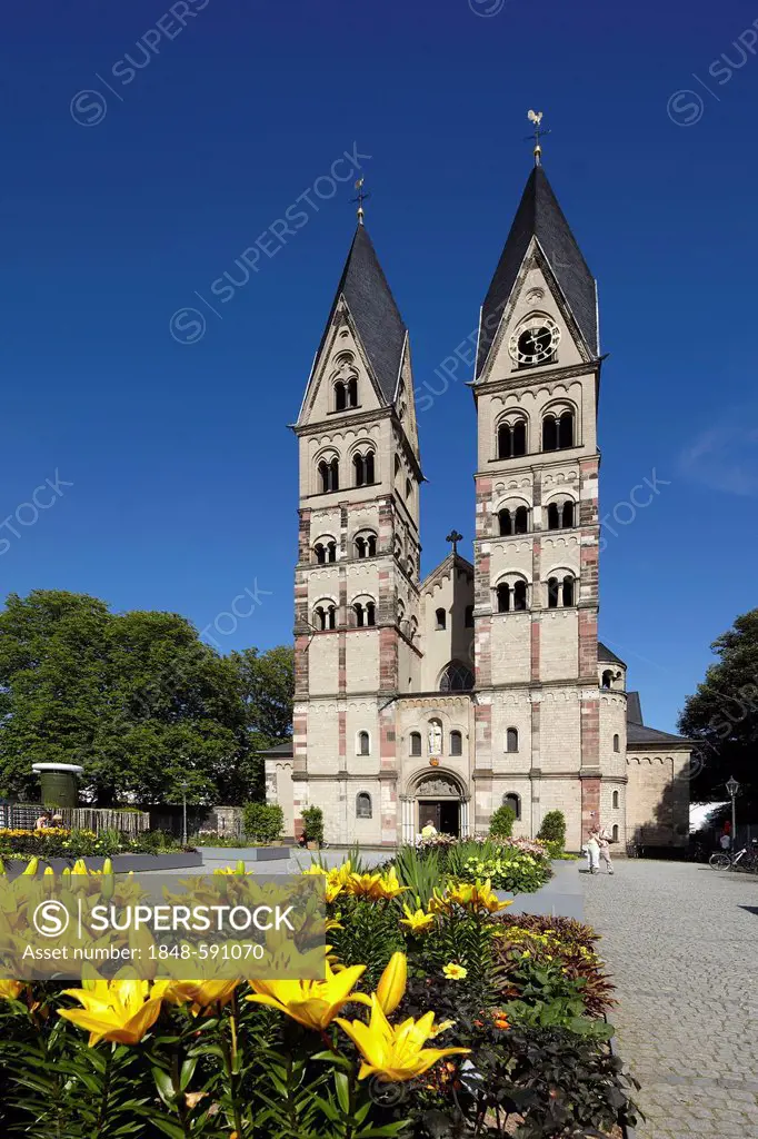 Basilika St Kastor basilica, church, Koblenz, Rhineland-Palatinate, Germany, Europe