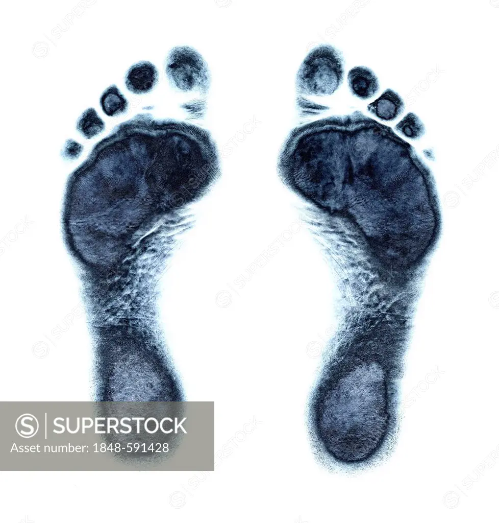 Feet from below, footprint