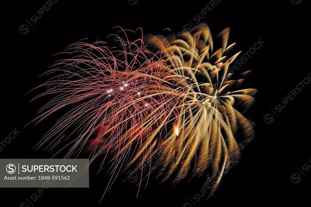 Fireworks, Brandenburg, Germany, Europe
