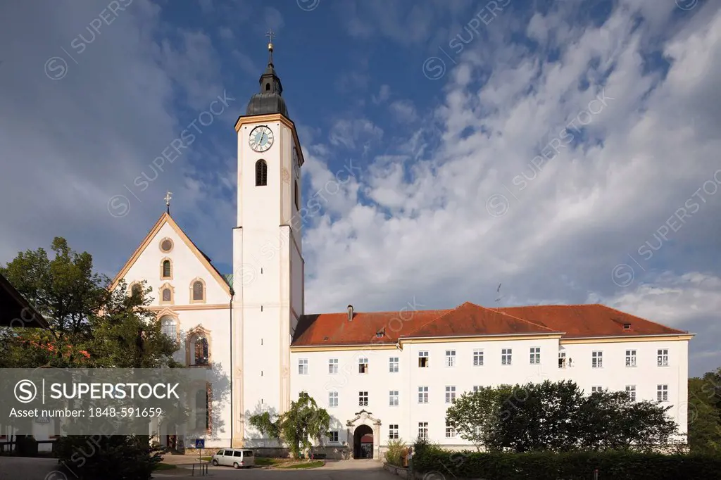 Dietramszell Monastery, Upper Bavaria, Bavaria, Germany, Europe, PublicGround