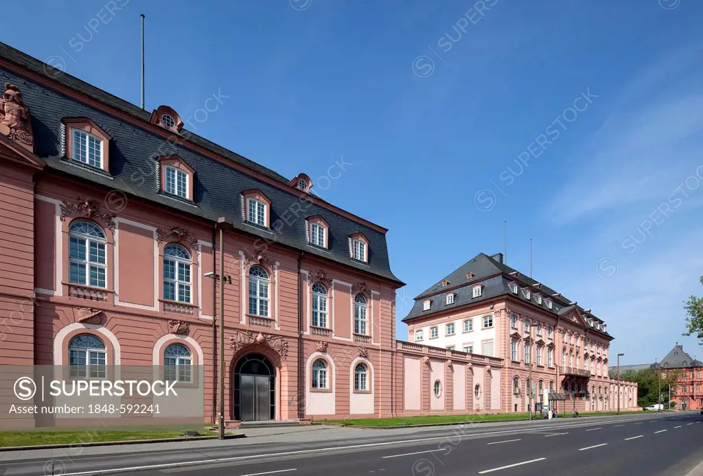 Former Deutschordenshaus or House of the Teutonic Order, plenary and administrative buildings of the Rhineland-Palatinate Landtag, state parliament, M...