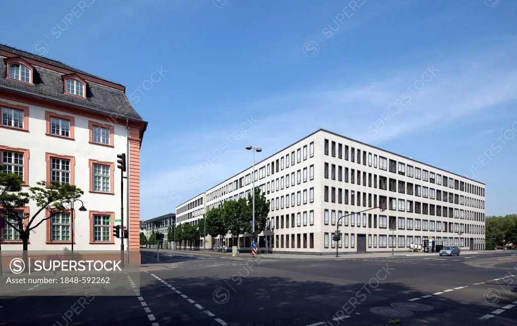 Office building for Members of Parliament and Ministers, Mainz, Rhineland-Palatinate, Germany, Europe, PublicGround