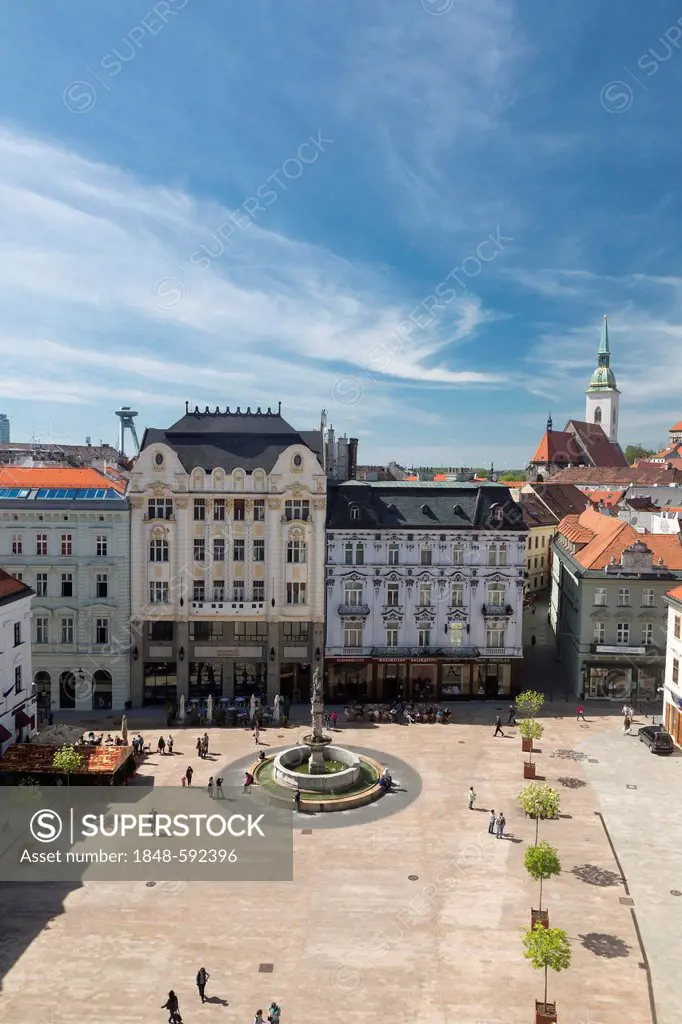 Main square of the Old Town, Bratislava, Slovak Republic, Europe